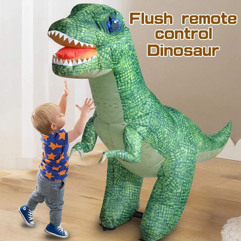 

Large Inflatable Remote Control Dinosaur RC Electric Walking T-Rex Toys for Kids Boys Girls Best Birthday Party Christmas Gifts