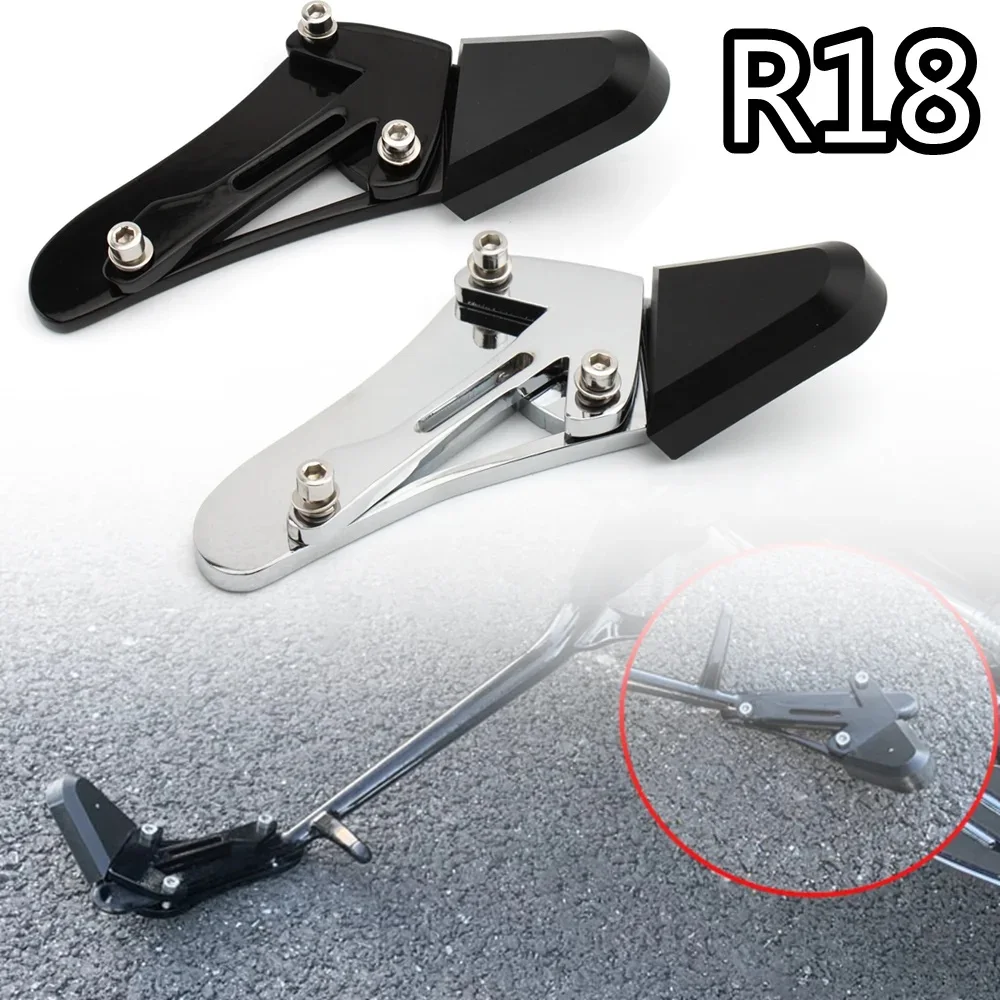 

Motorcycle Aluminum Foot Kickstand Pad Feet Side Stand Support Extension For BMW R18 Motorrad, Classic, Classic 719, Option 719
