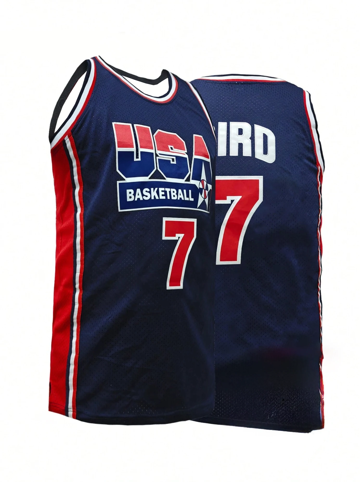 Herren Sommer Mode Ärmelloses T-Shirt Basketball Trikot Weste USA Basketball Nummerndruck Sport Atmungsaktives Tanktop – Detail 5