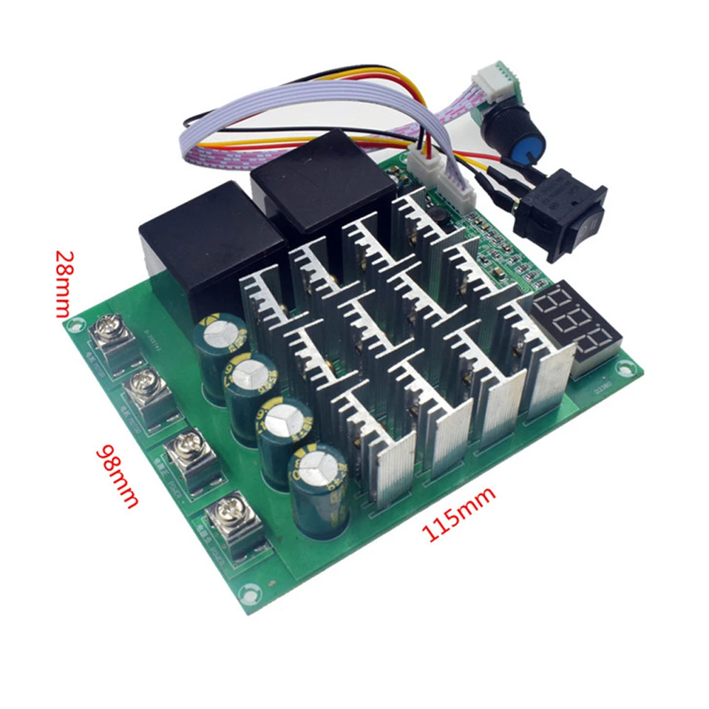 DC Motor Governor 8-tube Parallel Forward and Reverse Bidirectional Toggle Switch 10V-36V Digital Display Motor Speed Controller