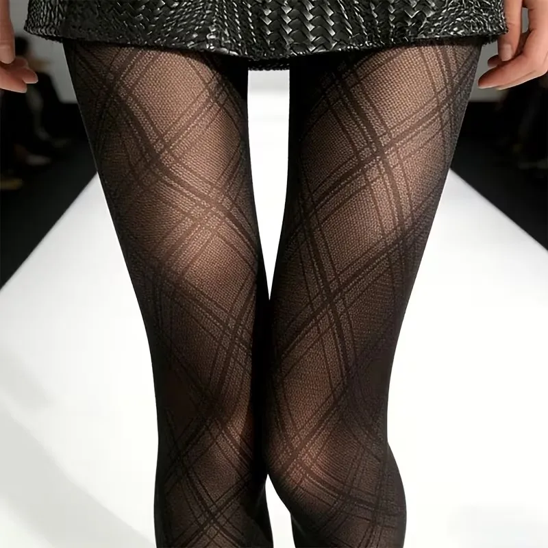 Modische Damen-Netzstrumpfhose Verschleißfeste Trendige Schwarze Strümpfe