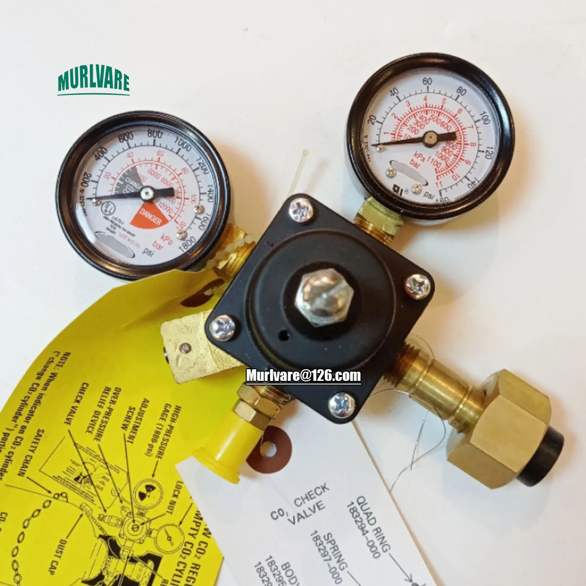 

High pressure Gauge Reducing Valve CO2 Pressure Gauge Cylinder Pressure Gauge For Cola Machine Beverage Dispenser