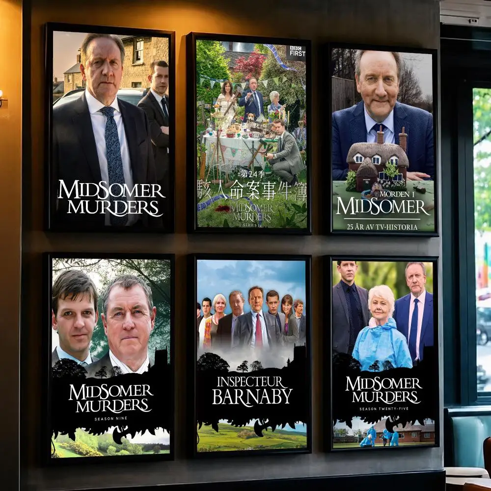tv series M-Midsomer Murders-S Poster Minimalist Wall Sticker for Cafe Office Bar Home Decor and Gift