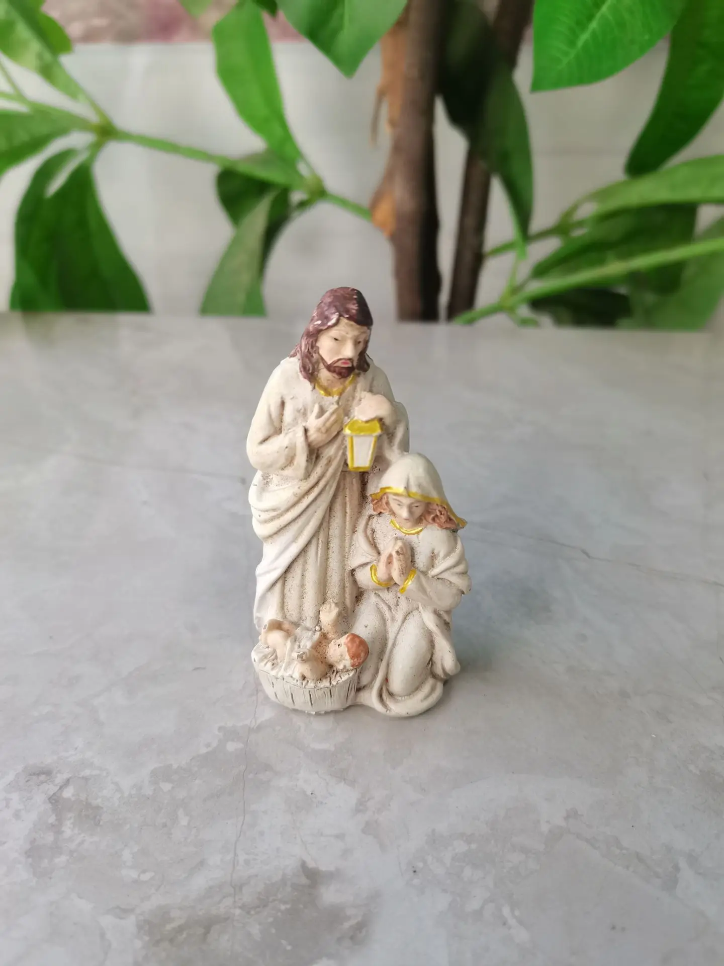 Kreative Harz Handwerk Heilige Familie Statue Jungfrau Maria Religiöse Home Decor