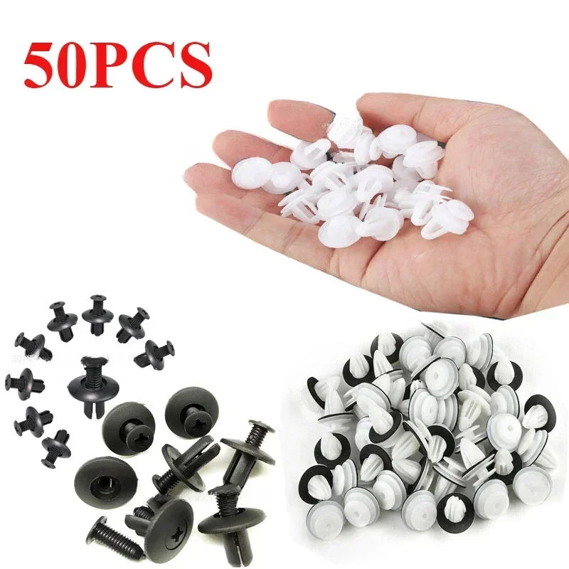 Automotive Fastener Clip Set - 50PCS Auto Bumper Mudguard General Accessories for Car Interior Door Panel Card Trim Fastening