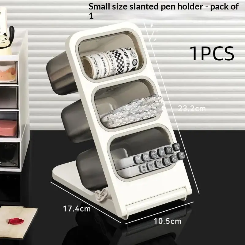 1/2Pcs Detachable Slanted Insert Pen Holder Multi-Grid Desktop Stationery Organizer Pencil Box Stand for Student Office Desk