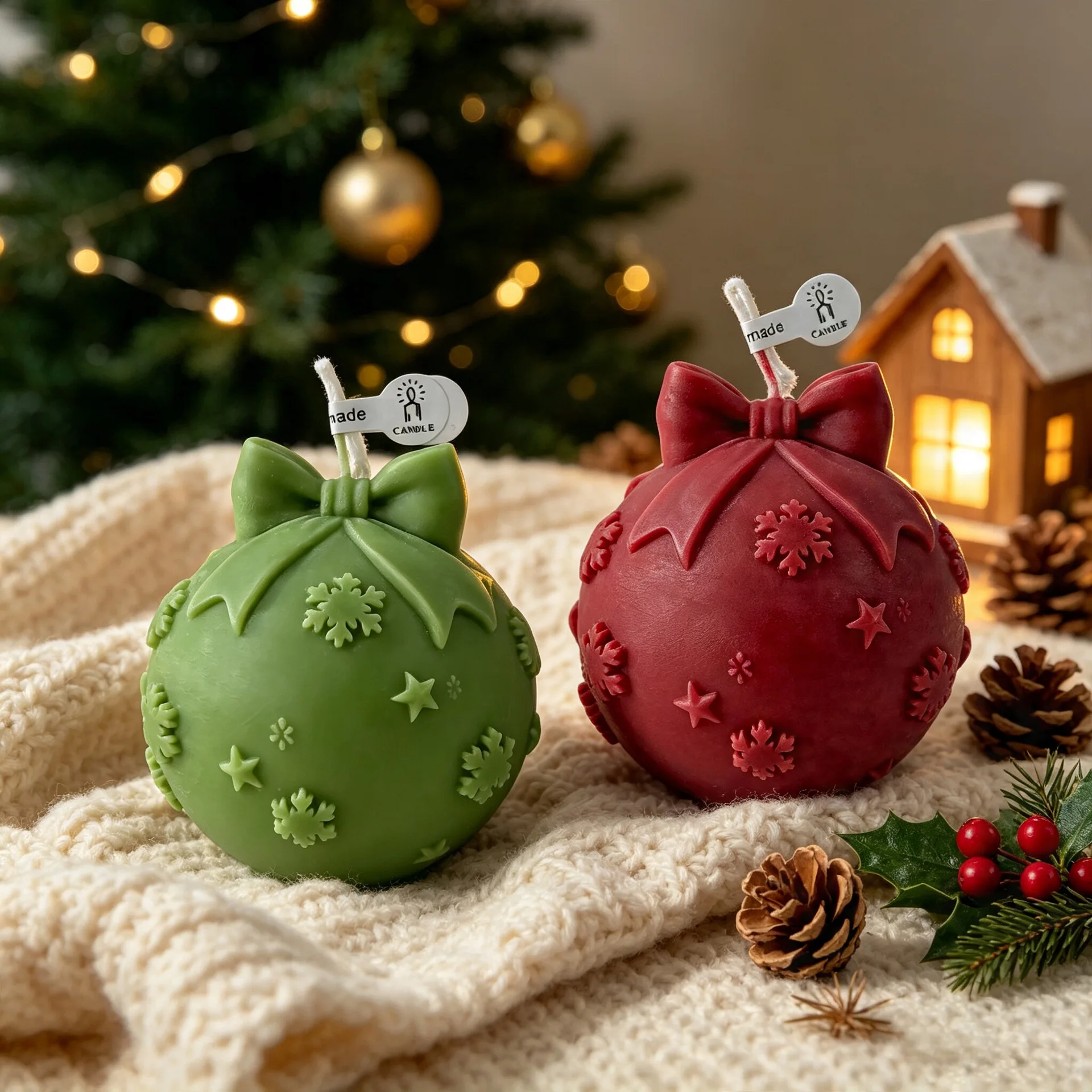 Christmas Ball Bow Tie Silicon - огляд і ціна Xmas Candle Making