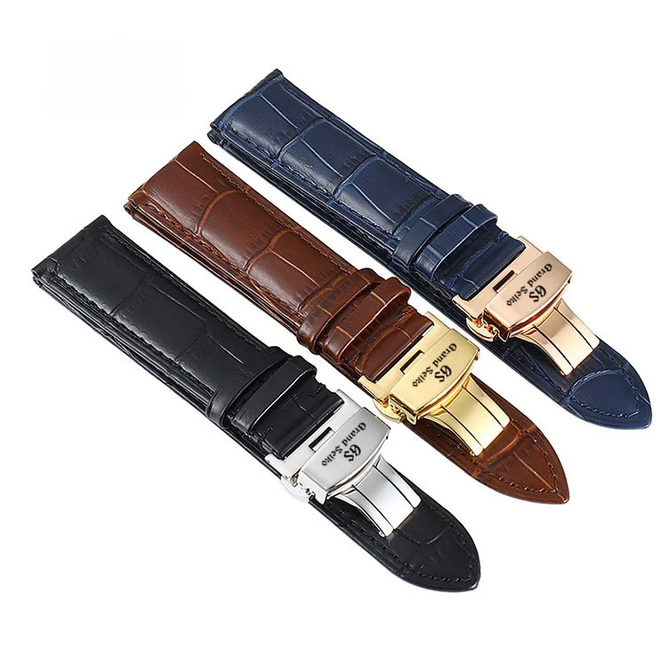 Guanlan Lion Original Leather Watchband Genuine Leather GS Grand  Elegant 039J033J029J261G019J Flat Interface Medium Gloss
