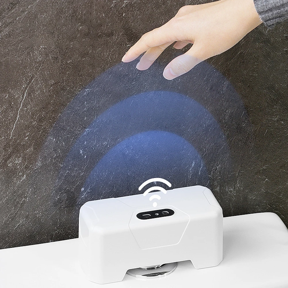 Automatic Toilet Flush Button Induction Toilet Flusher External Infrared Flush Smart Home Hotel Kit Smart Toilet Flushing Sensor