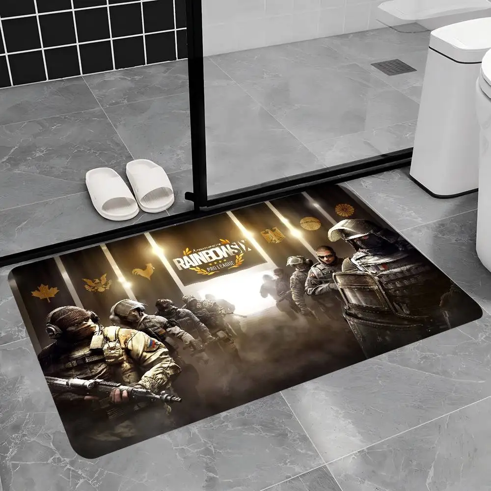 FPS Game Tom C-Clancy S-Rainbow S-Six S-Siege Entrance Door Mat Nordic Style Home Doormat Bathroom-Toilet Mats Bedroom Hotel Mat