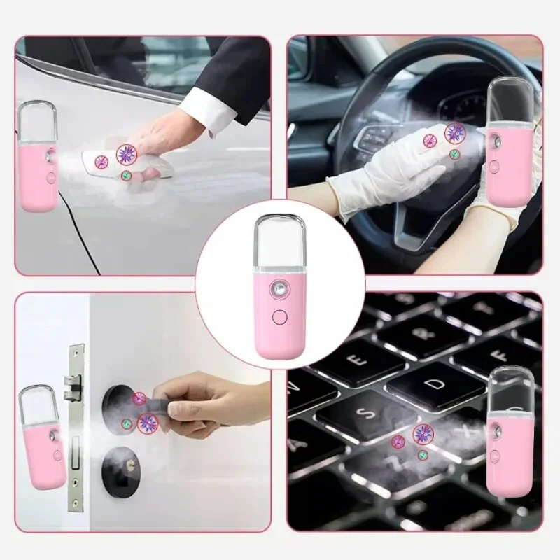 

Mini Portable Handheld Wireless Use Fogging Sprayer Oxygen Injection Humidifier Easy To Carry Use