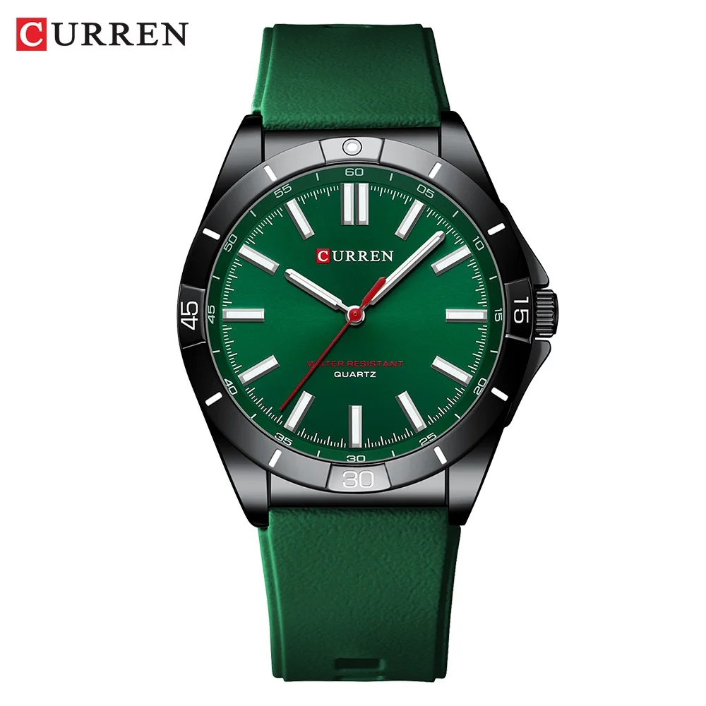 Curren neue mode armbanduhren sport wasserdichte uhren quarzt uhr übliche silikon armbanduhr für männer 2022 reloj hombre 8