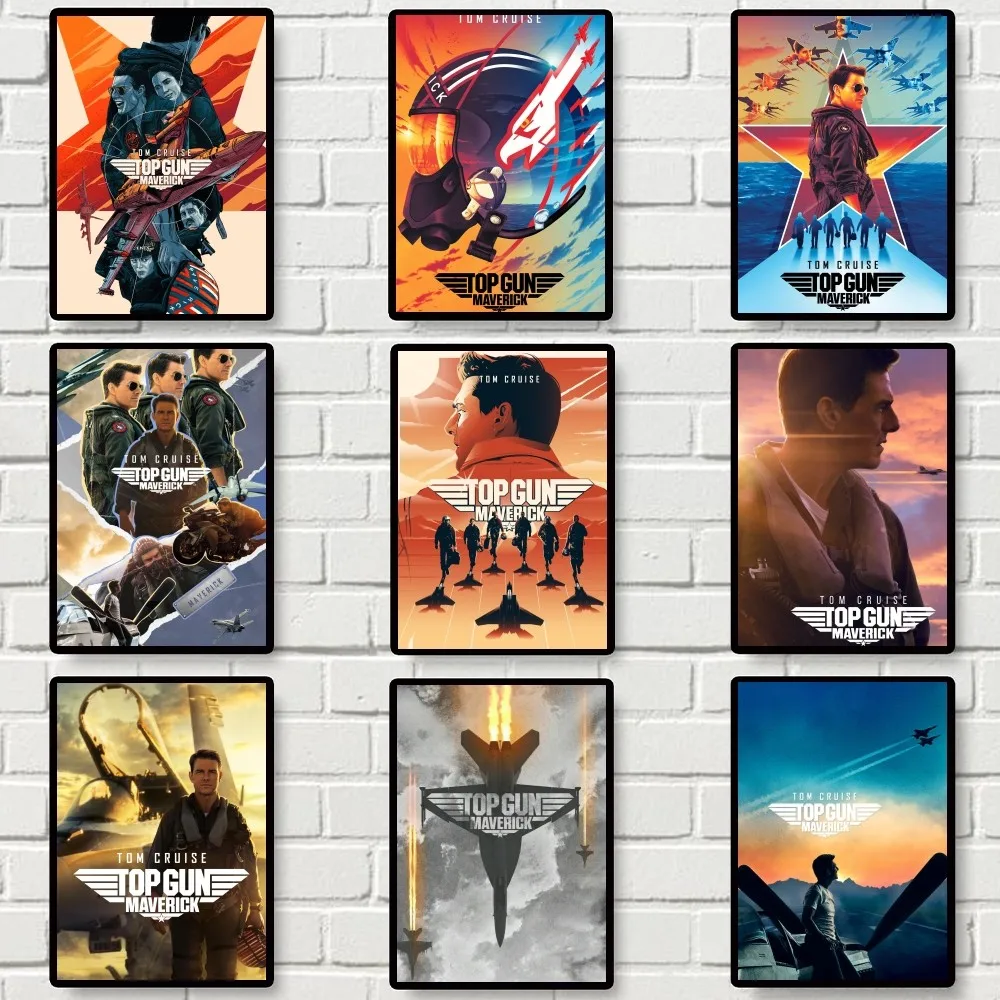 Top Gun Maverick Movie Poster Gallery Prints Self Adhesive Home Decor Decoration Wall Decals Living Room Sticker