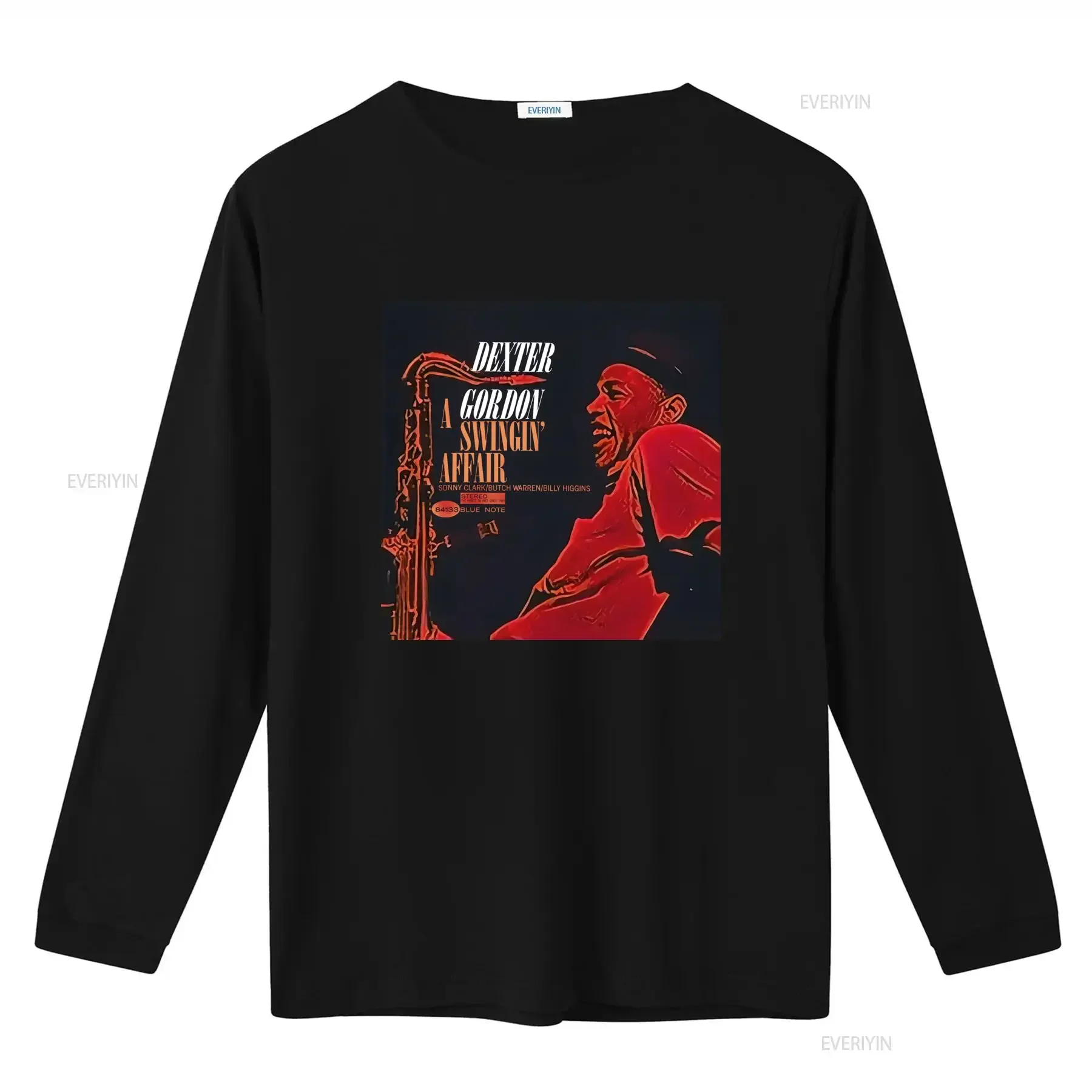 Dexter Gordon Swingin' Affair Jazz Art Print Crewneck Jersey T Shirt New vintage Washed Stylish Unisex graphic Comfortable