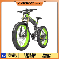 Foldable E-bike LANKELEISI XT750Plus 1000W Motor 26 Inch Tire Electric Bicycle 48V17.5Ah Lithium Battery Mountain Electric Bike