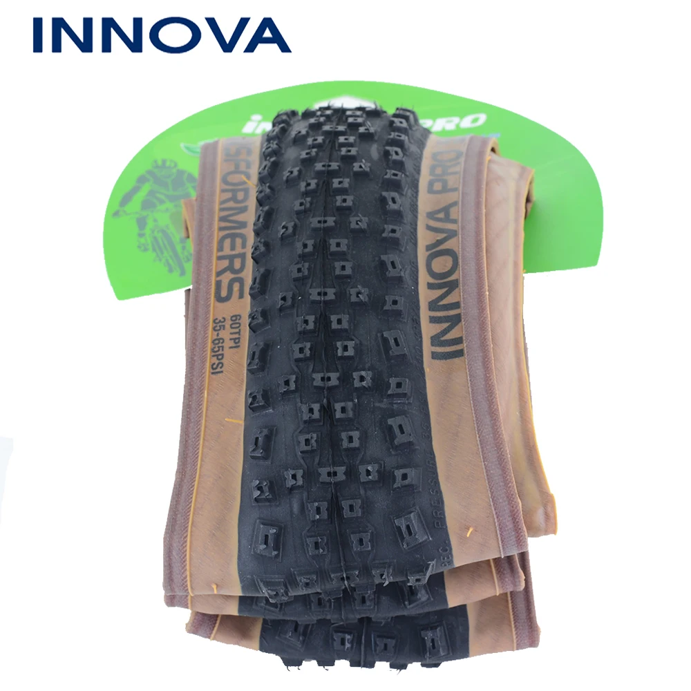 INNOVA 27.5 29x2.10 TRANSFORMERS Tubeless Yellow Edge Folding Tire for Road Gravel XC Tracks MTB Off-Road Bicycle Cycling Parts