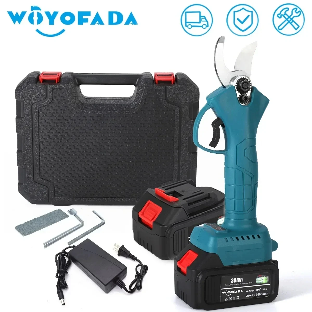 Tijeras de podar inalámbricas de 4 engranajes, podadora eléctrica eficiente de árboles frutales, bonsái, cortador de ramas de árboles, Compatible con batería Makita de 18V