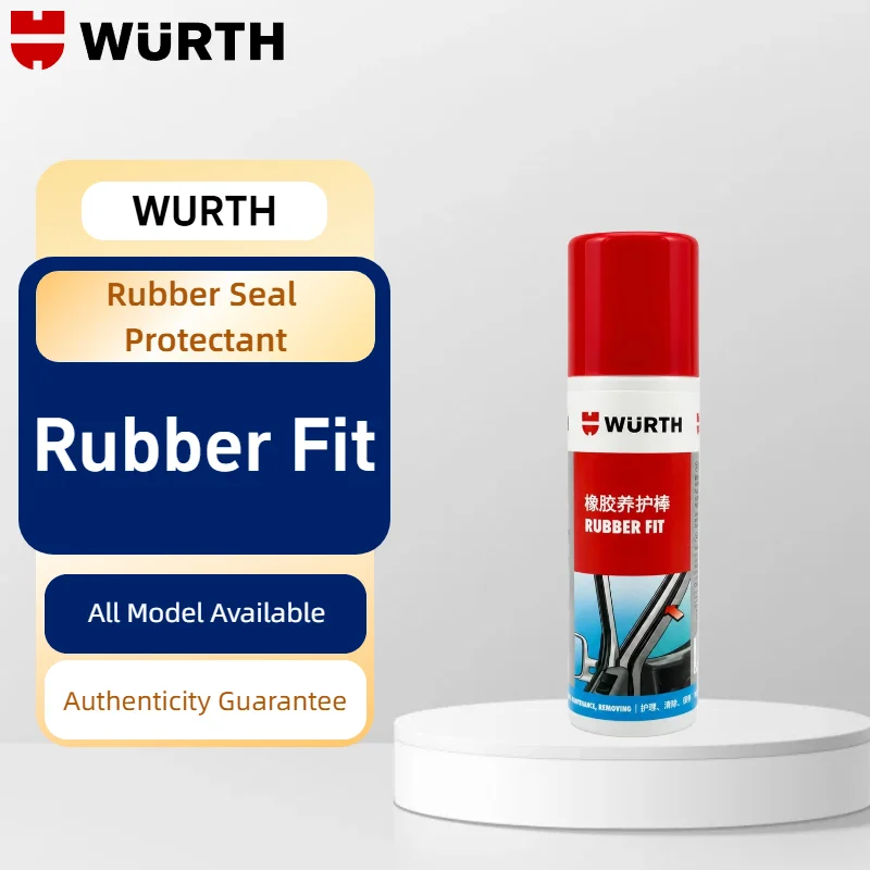Protector de Juntas de Goma WURTH Rubber Fit 75ml, Cuidado de Juntas de Puertas de Coche, Acondicionador de Burletes Anticongelante Sin Silicona