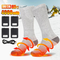 Electric Heated Socks For Men Winter Warm Outdoor Sports Rechargeable Thermal Socks Foot Women For Cycling Hiking Camping