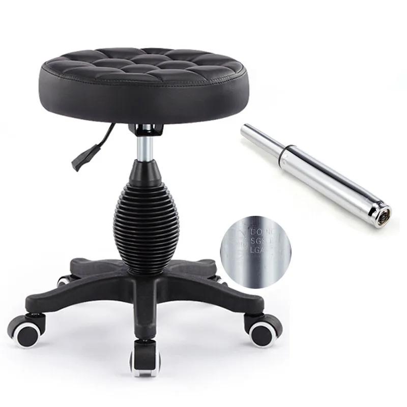 

Rolling Salon Stool Wider Comfy Round Seat Height Adjustable Swivel Heavy-duty Chair with Wheels for Medical Salon Artist Studio