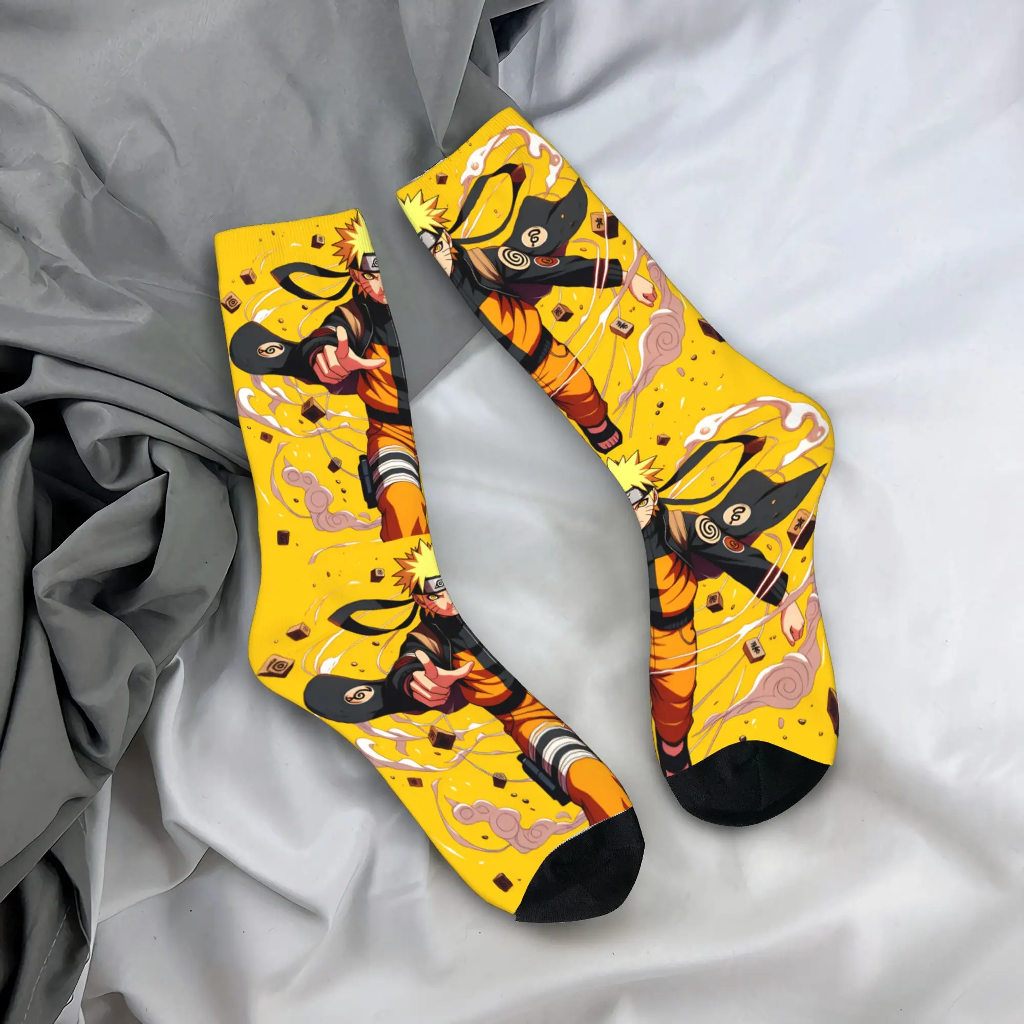 

Custom N-Narutoes Uzumakis Narutos Dress Socks Men's Women's Warm Funny Novelty Vintage Design Comics Movie Crew Socks