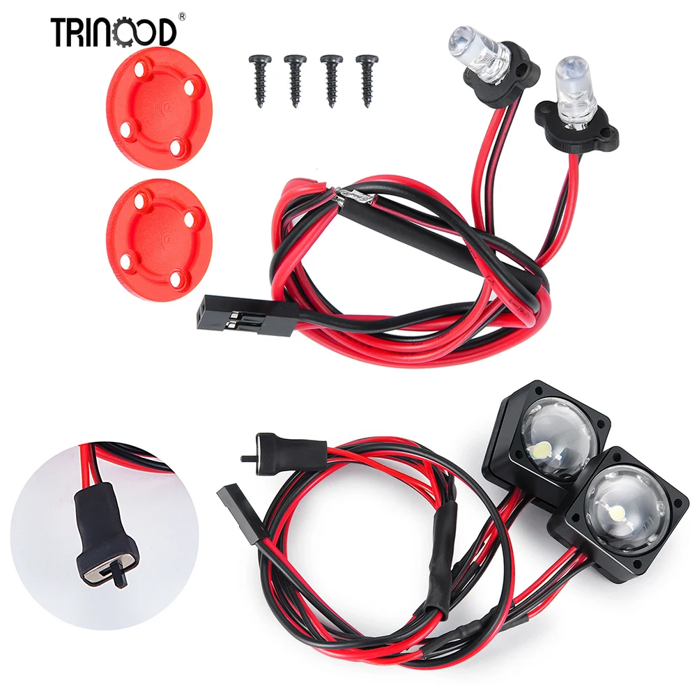 TRINOOD RC Car Angel Eyes LED Light Blue+White/ Red Headlights Taillight For VP VS4-10 Phoenix VPS09007 1/10 Upgrade Parts