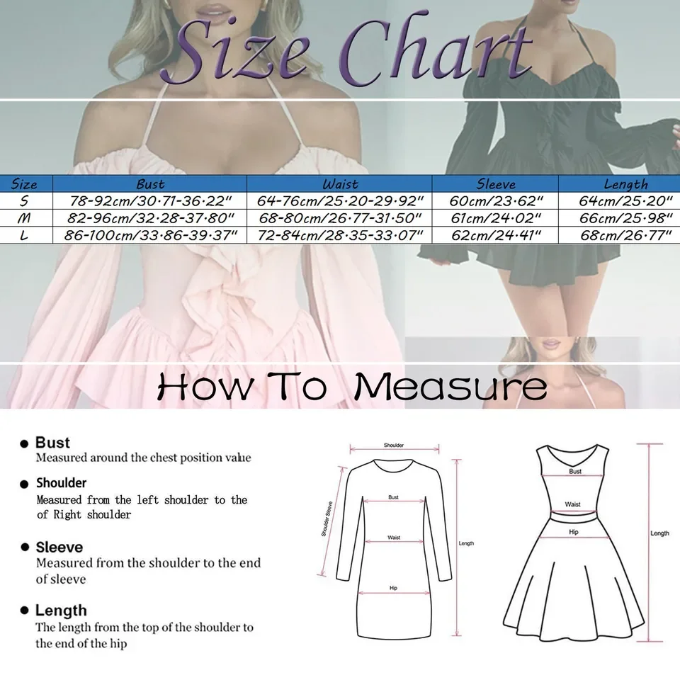 فستان مكشكش مثير مكشوف الأكتاف من Peplum فستان قصير غير رسمي بأكمام منتفخة وبذلة رسن ذات قصة منخفضة بلون سادة فساتين نسائية أنيقة #6