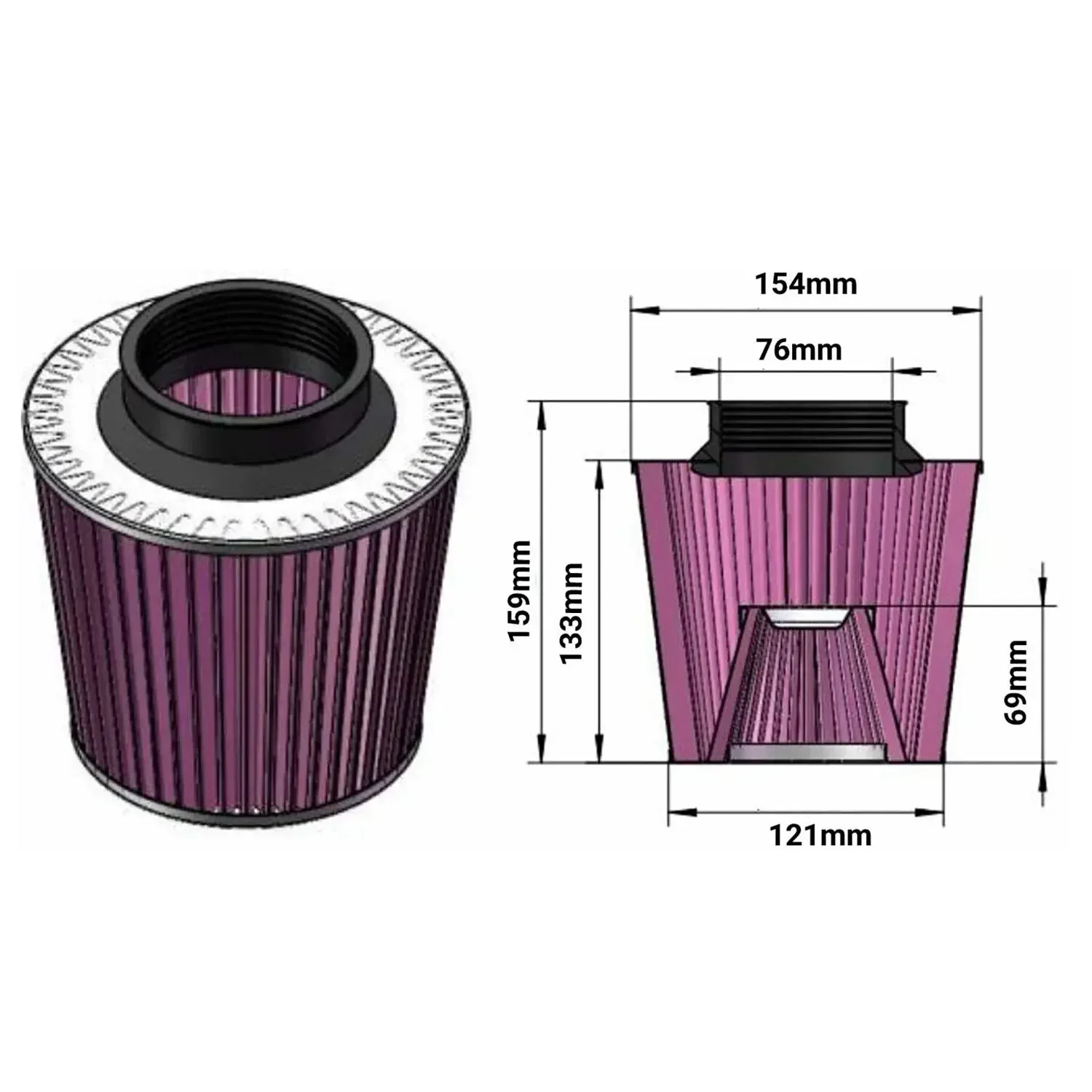 Sistem asupan udara perak merah pipa asupan udara dingin + Filter udara untuk Nissan 350Z 3.5L Infiniti FX35 G35 suku cadang mesin mobil