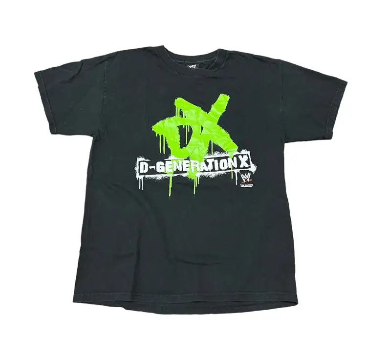 2007  D Generation X Triple H Shawn Michaels Glow In The Dark Vintage T Shirt // size Large