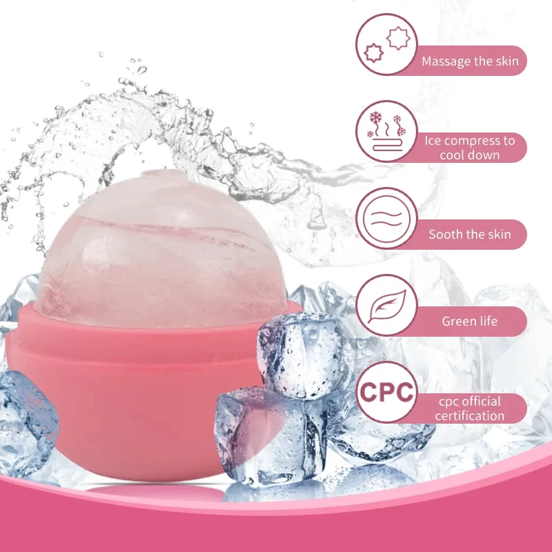 Rolo de gelo para rosto e olhos Beleza facial Ferramentas de cuidados com a pele Cubo Facial de Gelo Molde de silicone F 1pc