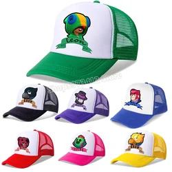 Anime Cartoon Kids Baseball Cap Game Figure Leon Spike Crow Printed Sun Hat Summer Adjustable Peaked Caps Headdress Mesh Hats