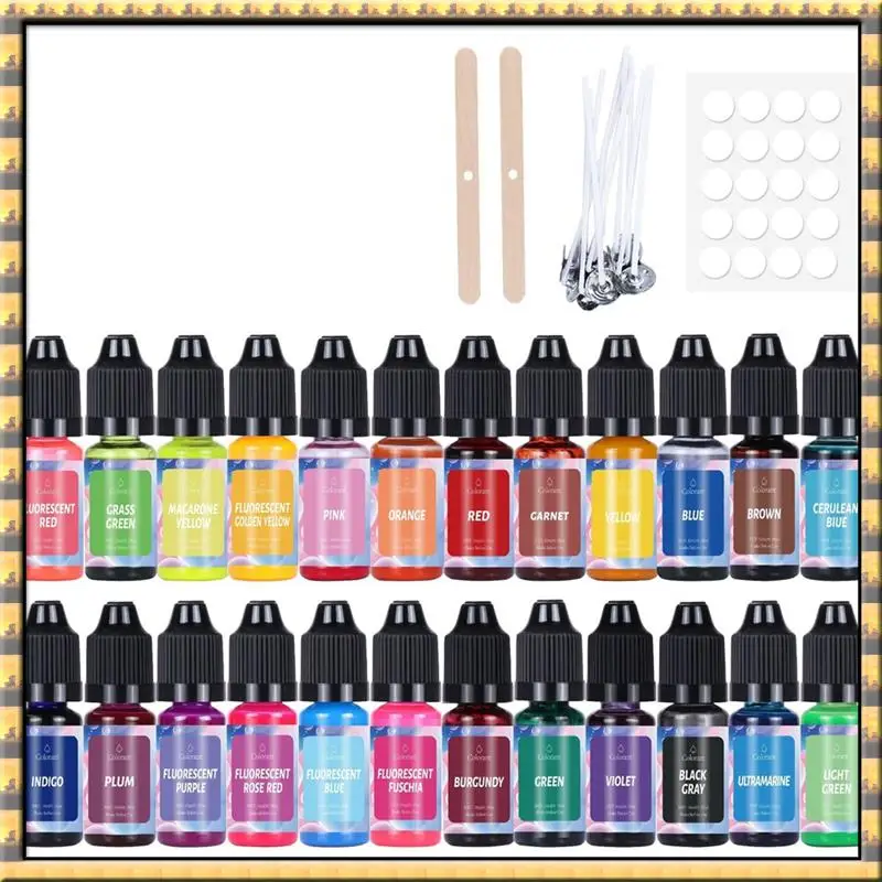 

^Arrival Aromatherapy Candle Dye Set 24 Colors-DIY Candle Making Kit Includes Molds And Soap Coloring Tools