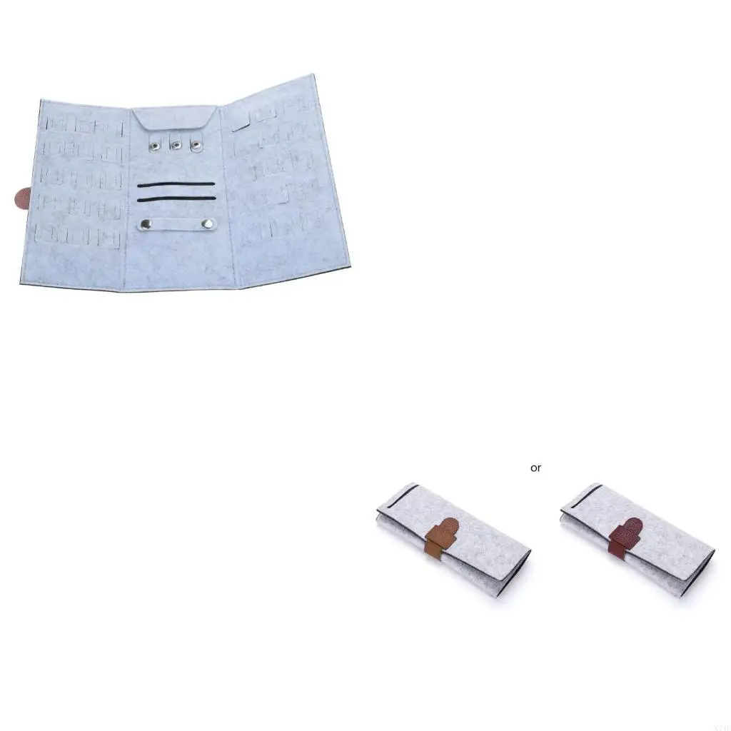 

Органайзер для ювелирных изделий, складной рулон ювелирных изделий, дорожный держатель для футляра на шею