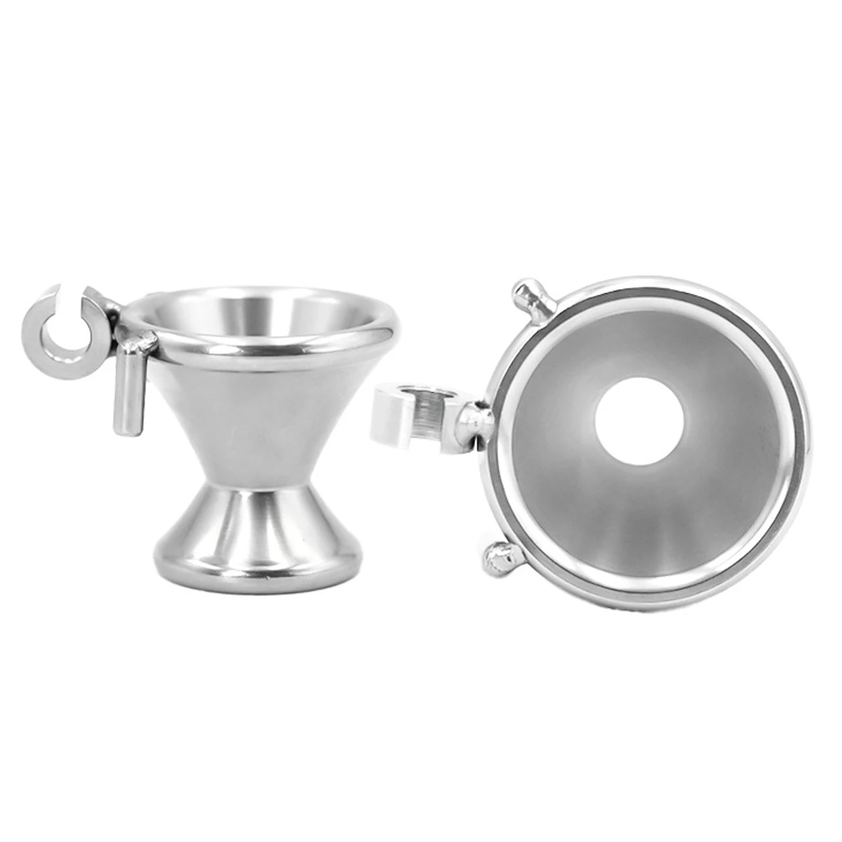 New Metal Small Button Inverted Sissy Male Chastity Cage Cock Ring Penis Lock Bondage Slave Man Sex Toy Anti-Cheating For Men - view 6