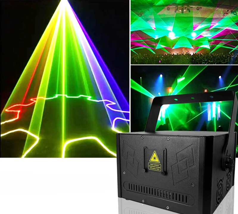 10W RGB Animations-Laserlicht ILDA/RJ45/DMX512 Mobile Bluetooth-App-Steuerung für DJ, Disco, Bar, Party, Hochzeit und Bühnenlaserlicht – Detail 1