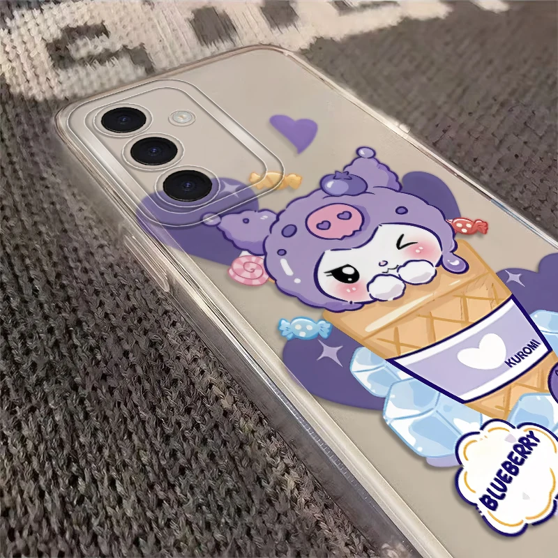 Funda de teléfono suave para Samsung Galaxy A73 A54 A15 A55 A23 A36 A13 A25 A26 A24 A14 A33 A56 A34 A35 melodía de dibujos animados Sanrio