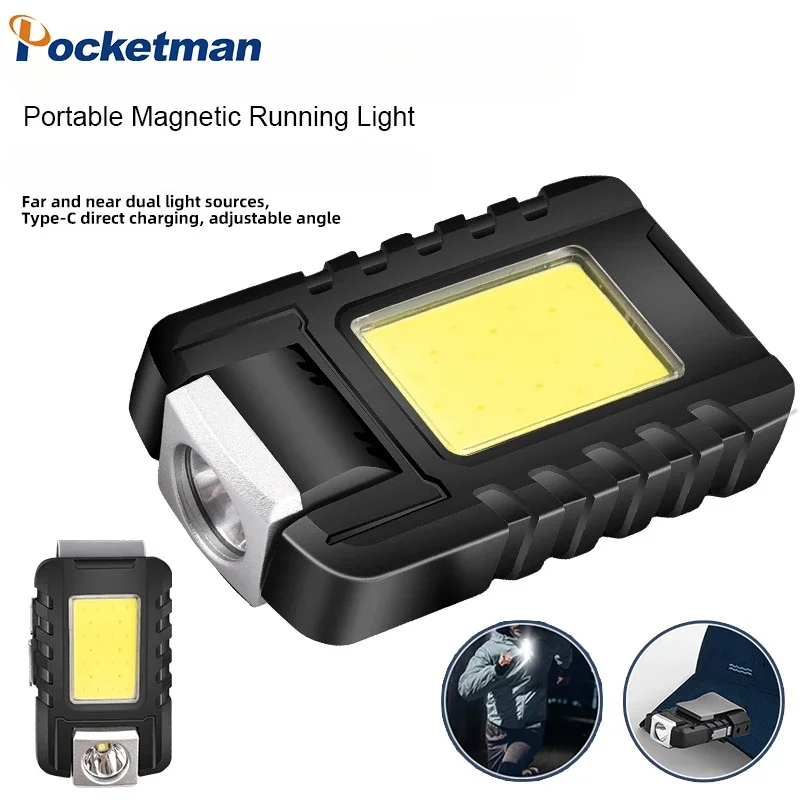 

Outdoor Night Running Light Portable Rechargeable COB LED Flashlight Mini Hat Clip LED Flashlights Headlamp Camping Work Light