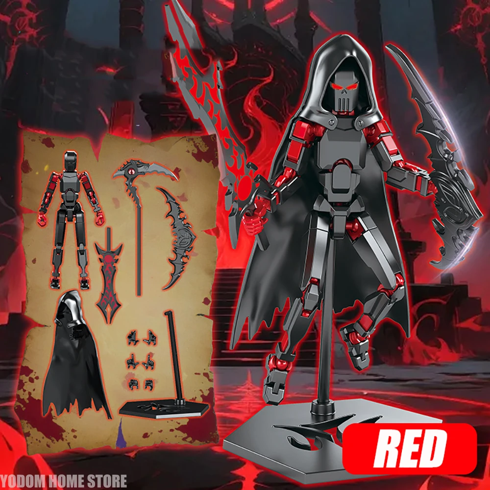 Cool Reaper Cloak Lucky 13 Figure Doll - with Stand & Sickle Sword, Living Room Desk Decoration Kids Gift