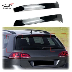 2pcs 2014 To 2018 For Volkswagen Golf 7 R Variant Wagen Rear Window Side Spoiler By Gloss Black Carbon Fiber Hihg Quality ABS
