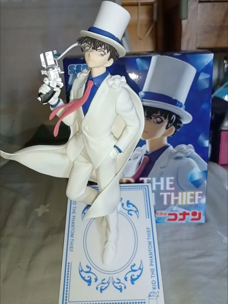 New Sega Famous Detective Conan Edogawa Aristocrat Master Strange Kuroba Kaito Kid Toy Garage Kit Desktop Collection