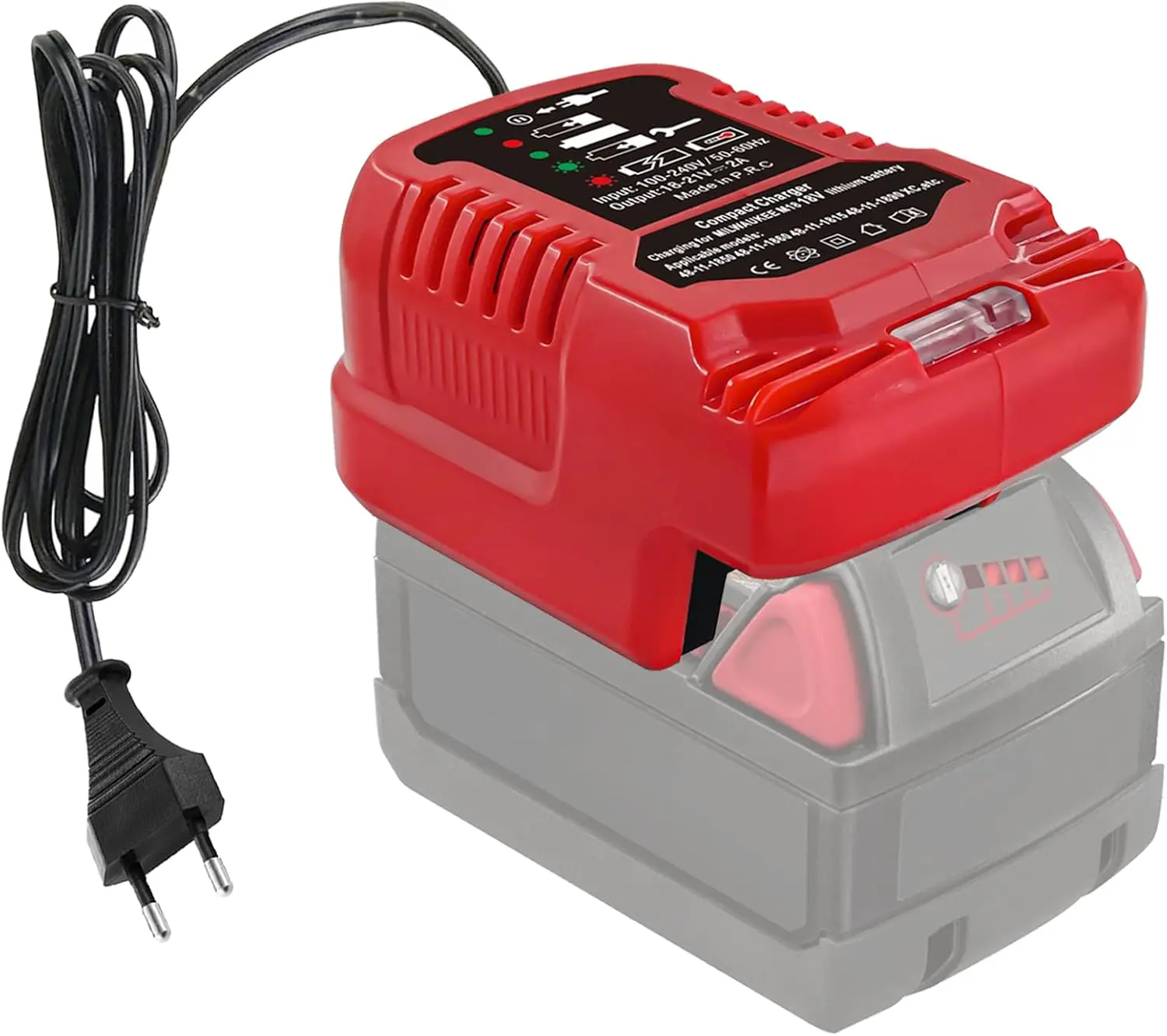 Mini Carregador de Bateria Portátil Carregador do Carro para a Bateria de Lítio de Milwaukee 18v 4811-1820 48-11-1828 48-11-1830 48-11-1835