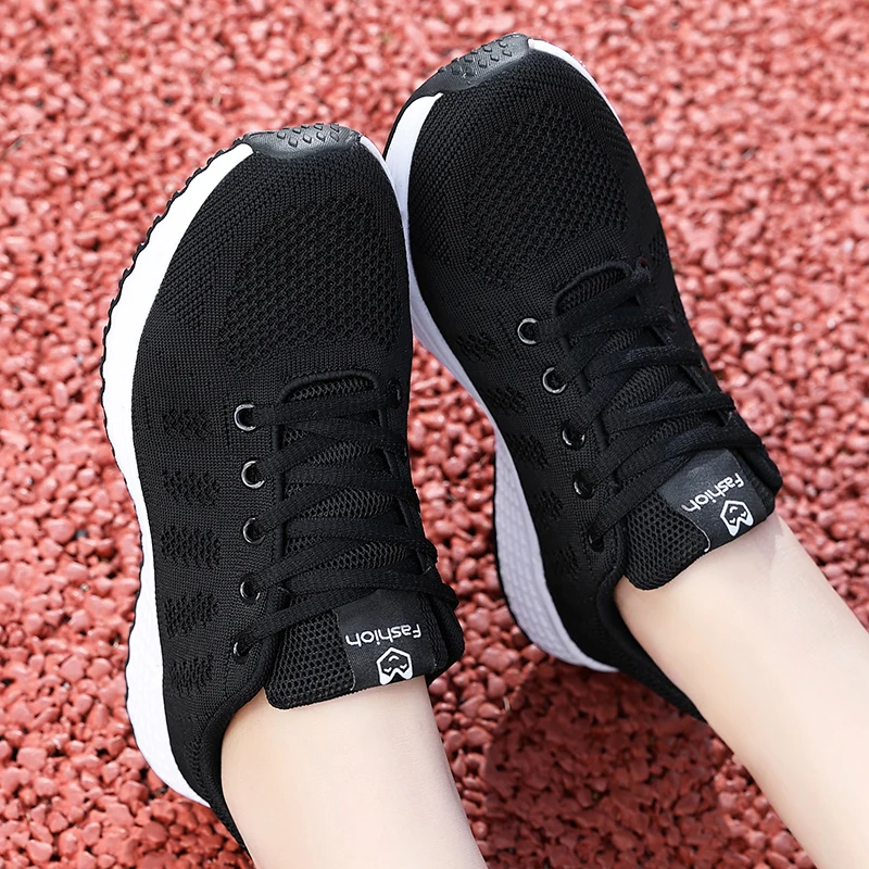 Women Casual Sneakers Flats Air Mesh Breathable Trainers Ladies Shoes Female Eva Brilliant Shoes Basket Tennis Hiking Feminino