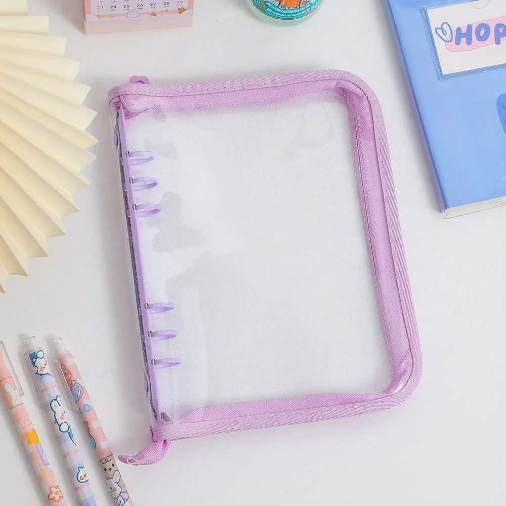 SKYSONIC A5 Reißverschluss-Binder zum Sammeln von Büchern, Nachfüll-Organizer, DIY-Tagebuch, Milchprodukte, transparent, Fotoalbum-Organizer, Schreibwaren – Detail 35