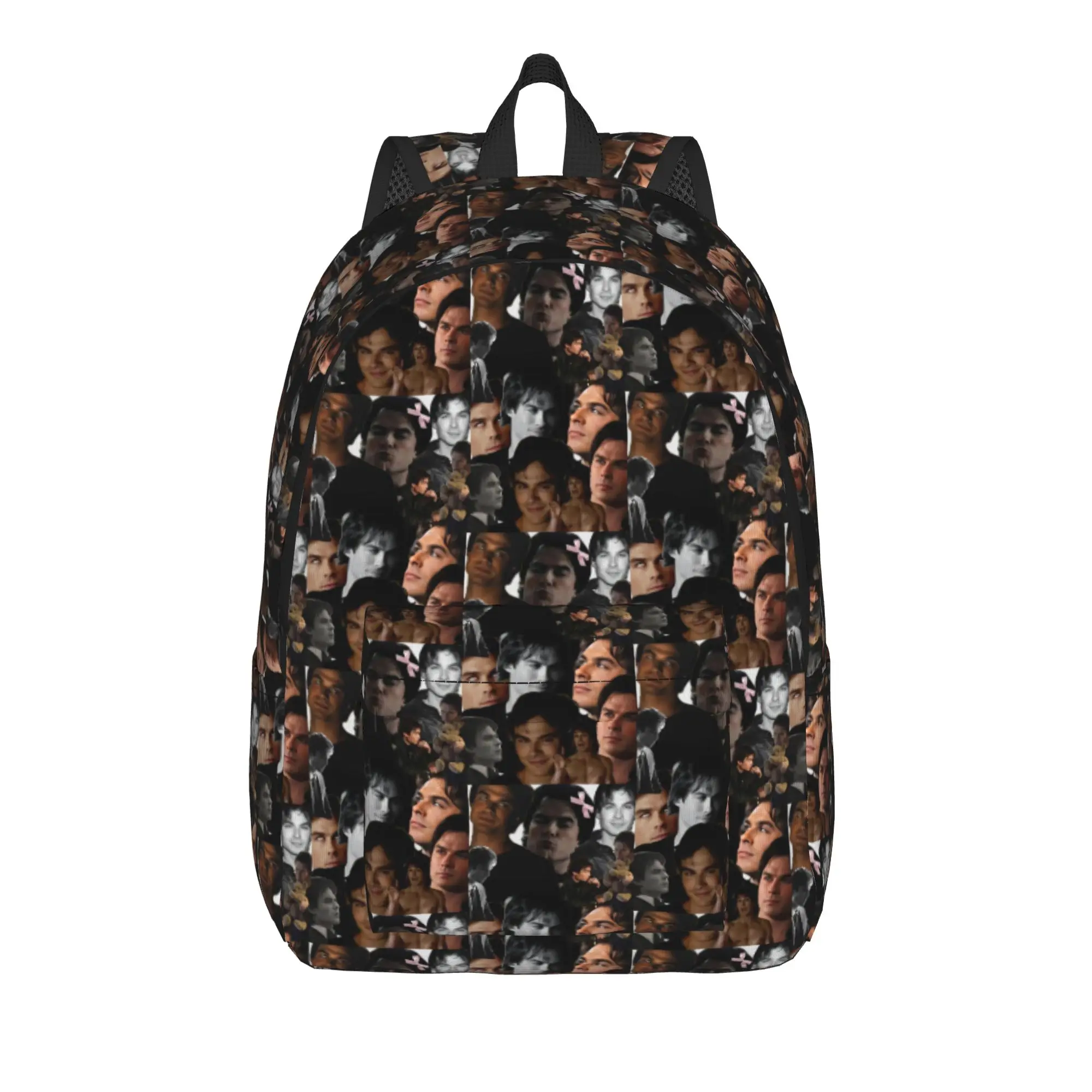 The Vampire Diaries Resuable Movie Backpack Damon Salvatore Daily Backpacks Men Colorful Soft High School Bags Novelty Rucksack