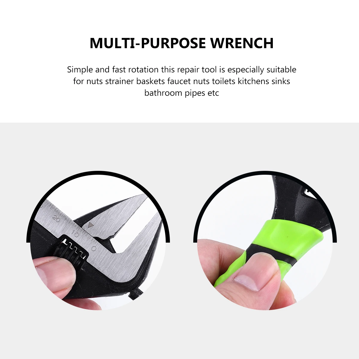 

Adjustable Big Opening Basin High Carbon Steel Faucet Tool for Pipe Valve Shower Sewer Professional Heavy Duty
