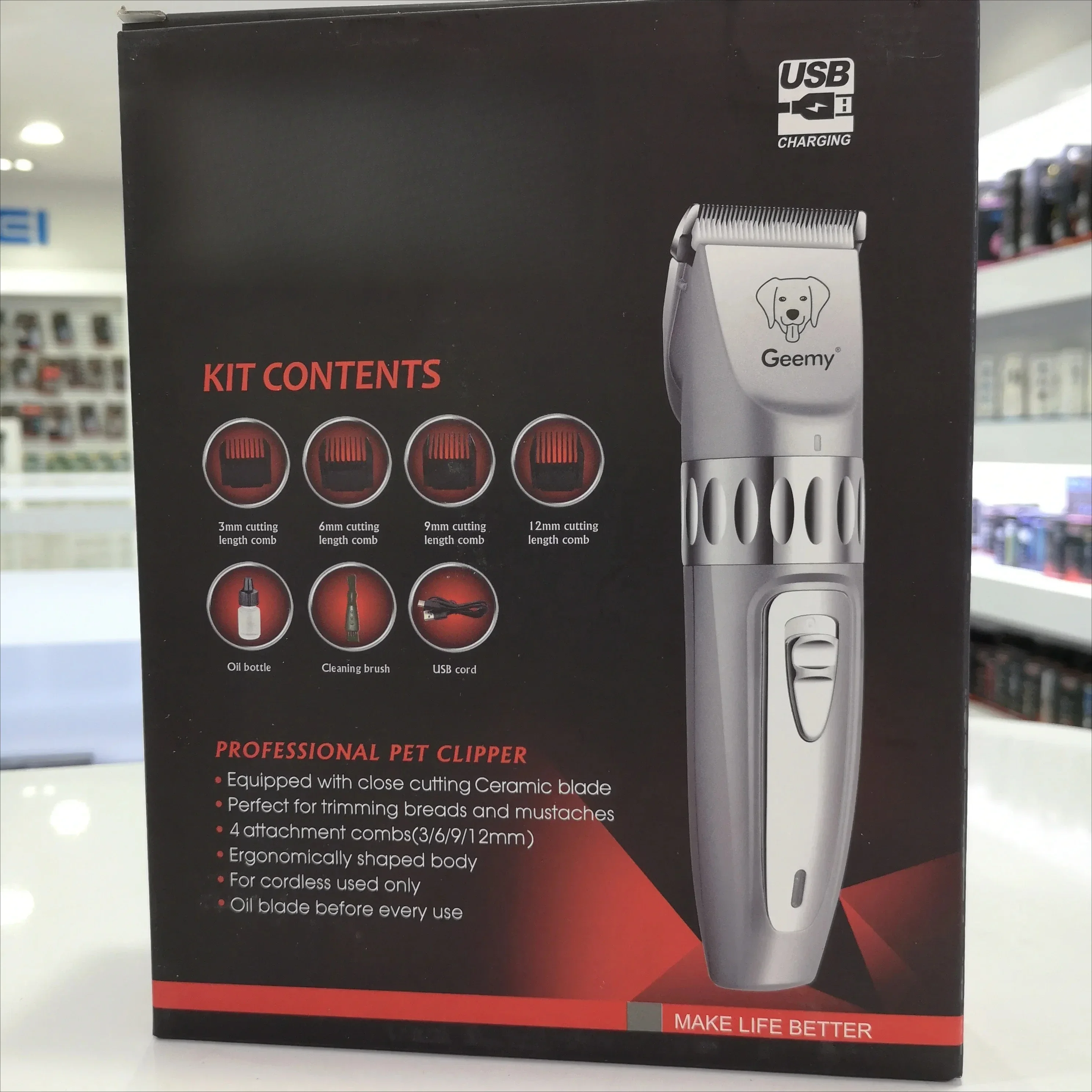 2021 New GEEMY GM635 Professional Rechargeable Hair Trimmer Electric Pet Haircut