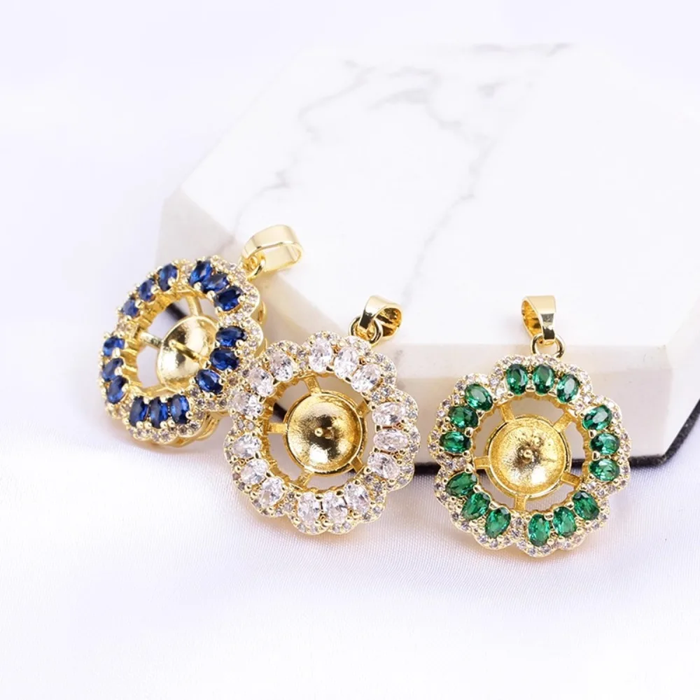 

3pcs Pendant Clasp Bail Connector Copper Plated 18K Gold Pendant Settings Jewelry Findings Parts Fittings Connection Accessories
