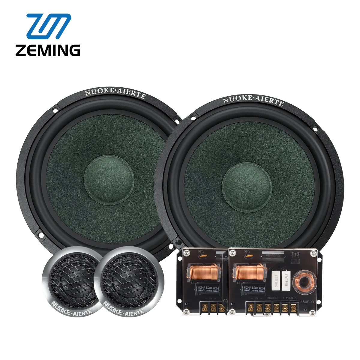 Zeming Audio NK-ET650 Nominal Power 100W*2 High End 6.5 Inch 2-way Component Car Speakers Audio for Cars