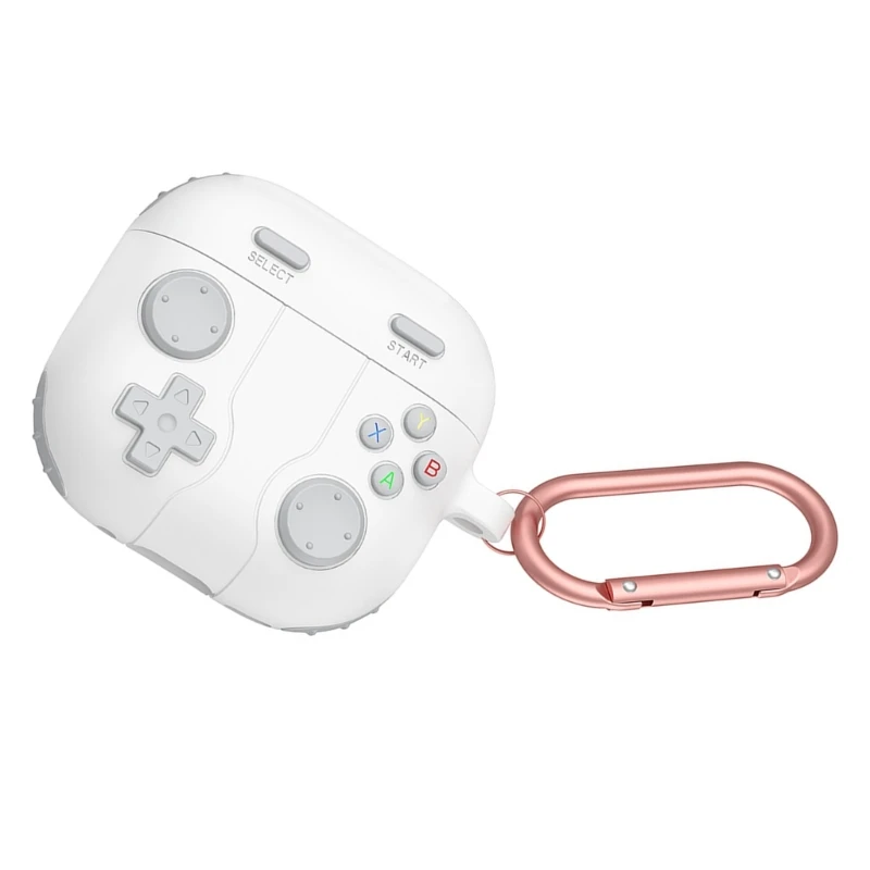 Protector silicona grueso Secure Grip para funda AirPods4 con clip mosquetón