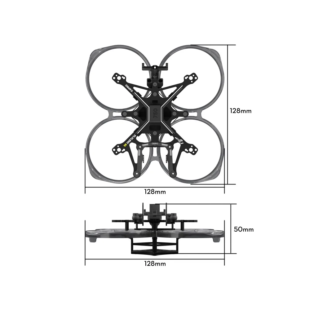 طقم إطارات طائرة بدون طيار FLYWOO FlyLens 85 مقاس 2 بوصة FPV متوافق مع ملحقات O3ite / O4 / O4PRO RC